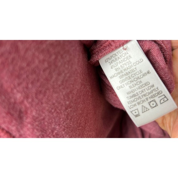 LOGO XS  by Lori Goldstein Rose Mixed Material Athletic Full Zip Jacket - Picture 4 of 4